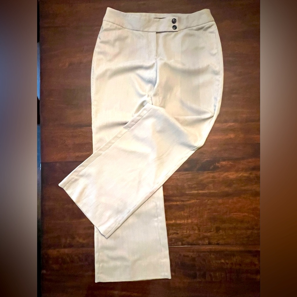 White House Black Market Legacy tan & black dress pants size 8R